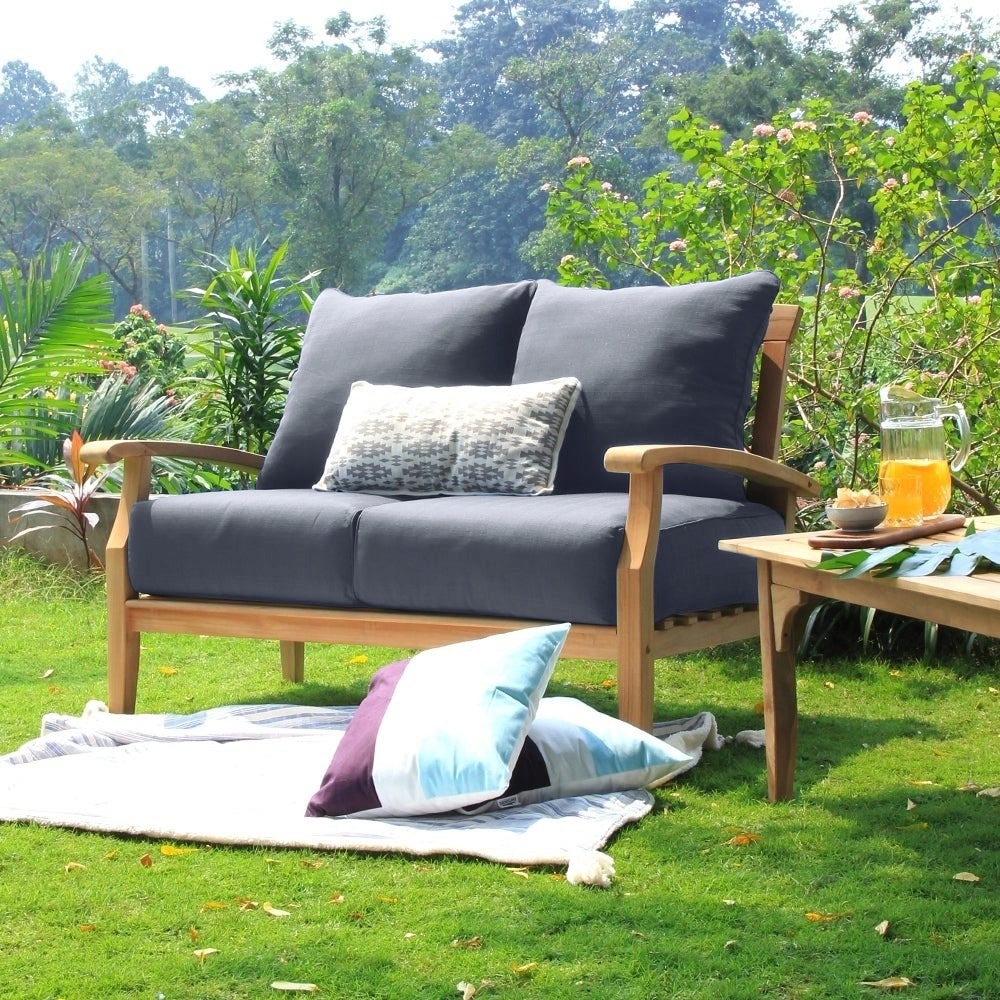 Cambridge Casual Leon 7-piece Teak Patio Conversation Set