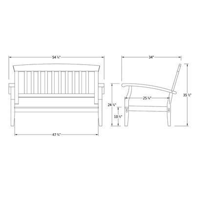 Cambridge Casual Leon 7-piece Teak Patio Conversation Set