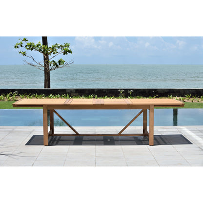 LifestyleGarden 9pc Teak Finish Outdoor Patio Dining Set - 9 Piece