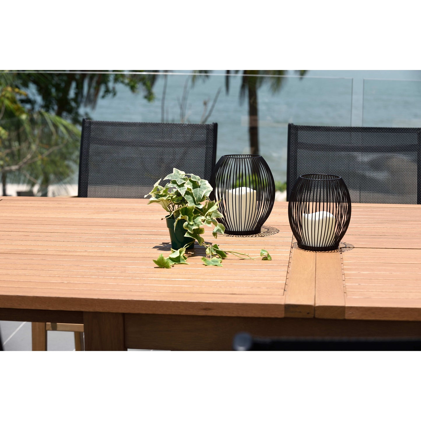 LifestyleGarden 9pc Teak Finish Outdoor Patio Dining Set - 9 Piece