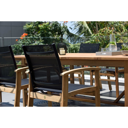 LifestyleGarden 9pc Teak Finish Outdoor Patio Dining Set - 9 Piece