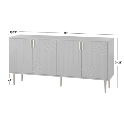 Lifestorey Tabaria Mid-Century Four Door Sideboard/Buffet