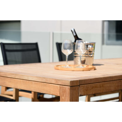 LifestyleGarden 9pc Outdoor Patio Teak Deluxe Dining Set - 9-Piece
