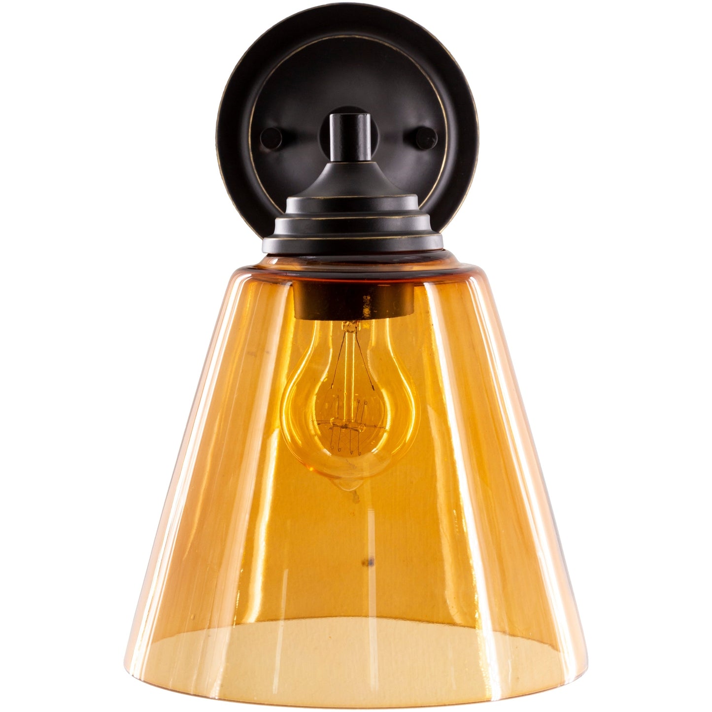 Artistic Weavers Lionel Amber Glass 1-light Wall Sconce - 11H x 7.875W x 9.875D