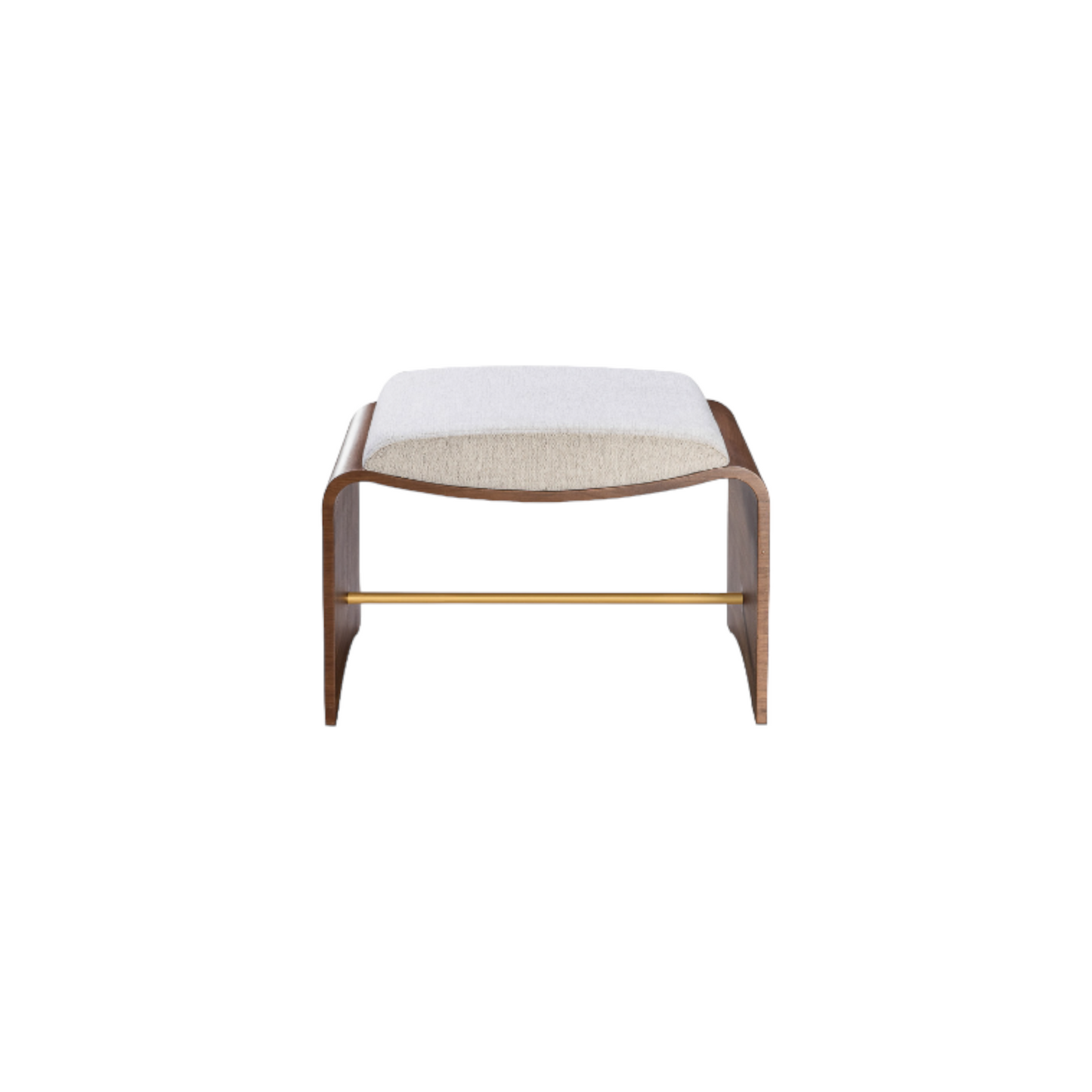 Tabouret Lotus en noyer