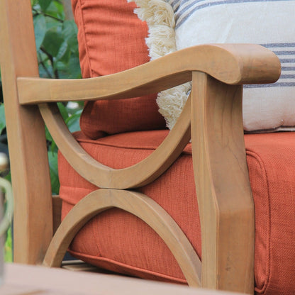 Cambridge Casual Lowell 5-piece Teak Wood Outdoor Conversation Set