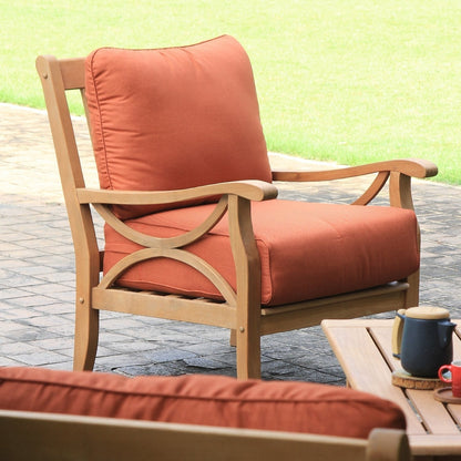 Cambridge Casual Lowell 5-piece Teak Wood Outdoor Conversation Set