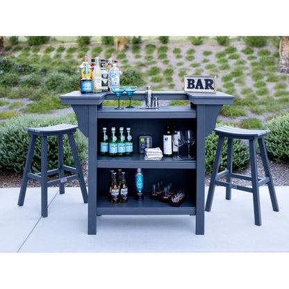 LuXeo Bailey-Cabo Serving Bar Counter, 3-Piece Set