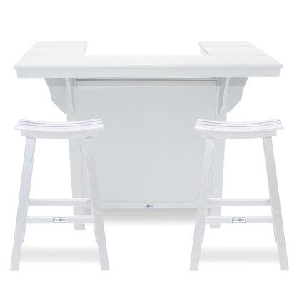LuXeo Bailey-Cabo Serving Bar Counter, 3-Piece Set