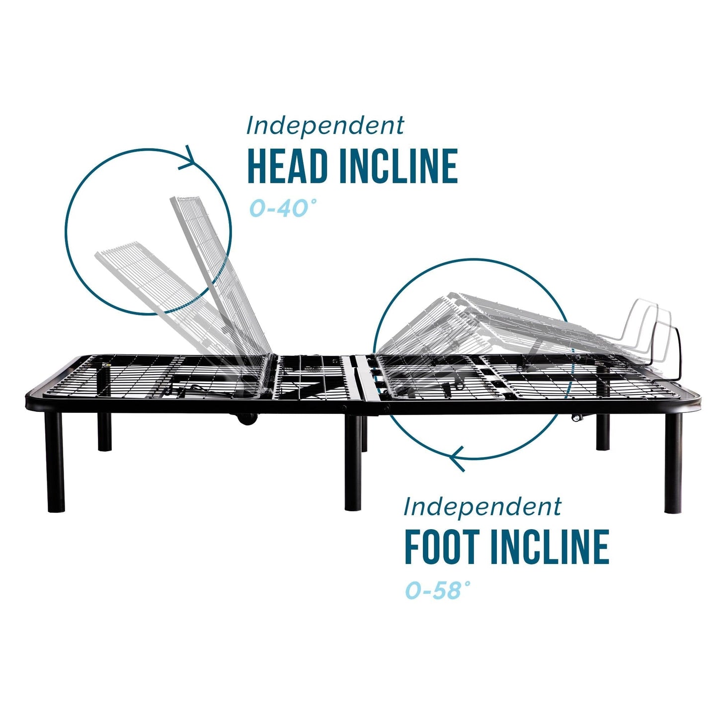 Lucid Comfort Collection 10-inch Gel Memory Foam Mattress and Standard Adjustable Bed Set