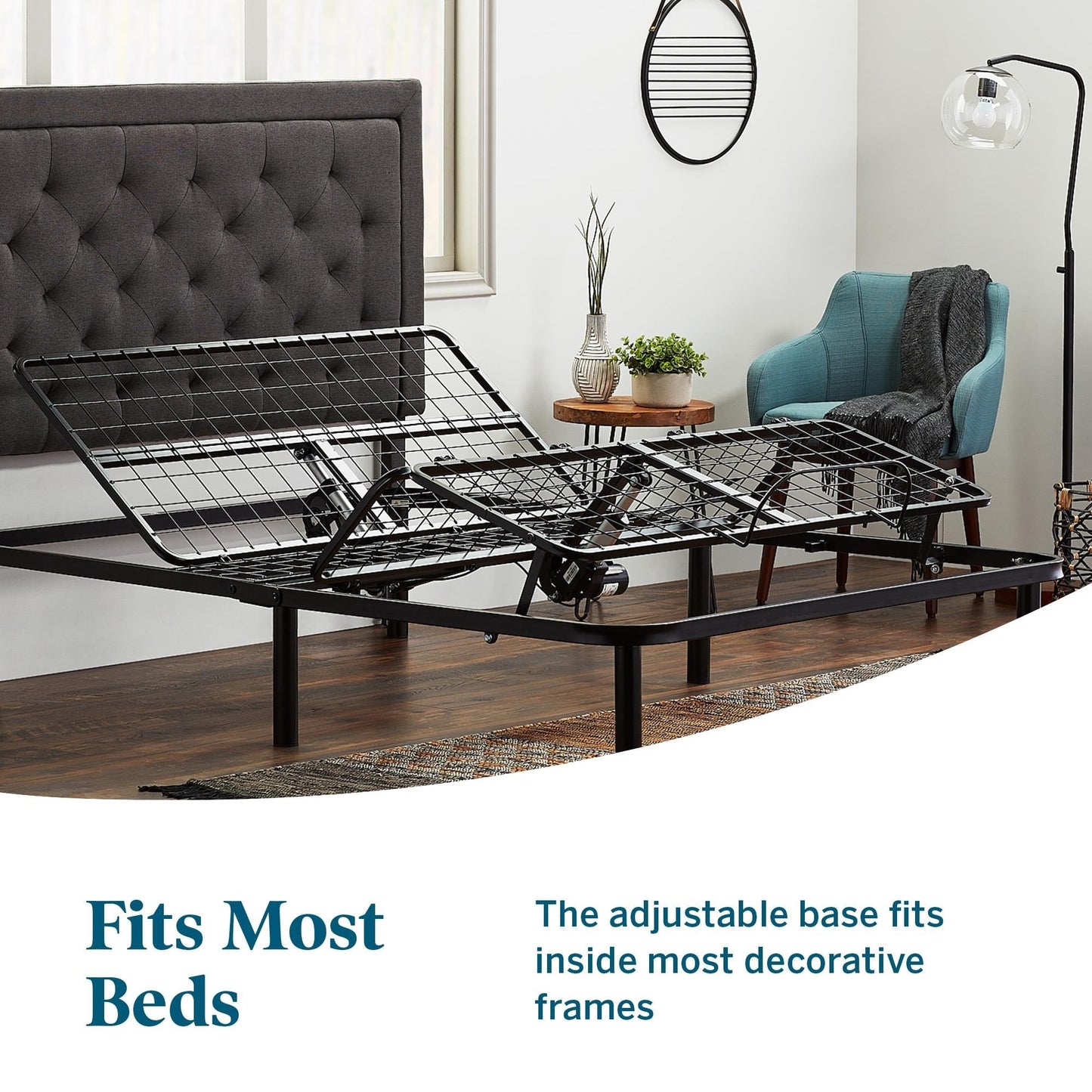 Lucid Comfort Collection 10-inch Gel Memory Foam Mattress and Standard Adjustable Bed Set