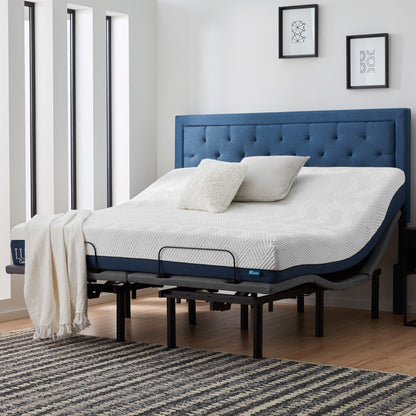 Lucid Comfort Collection 10-inch Gel & Aloe Vera Hybrid Mattress and Deluxe Adjustable Bed Set