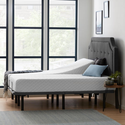Lucid Comfort Collection 10-inch Gel Memory Foam Mattress and Deluxe Adjustable Bed Set