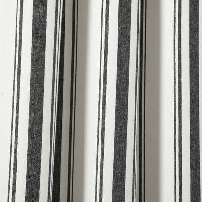 Lush Decor Farmhouse Stripe Yarn Dyed Cotton Window Curtain Panel Pair