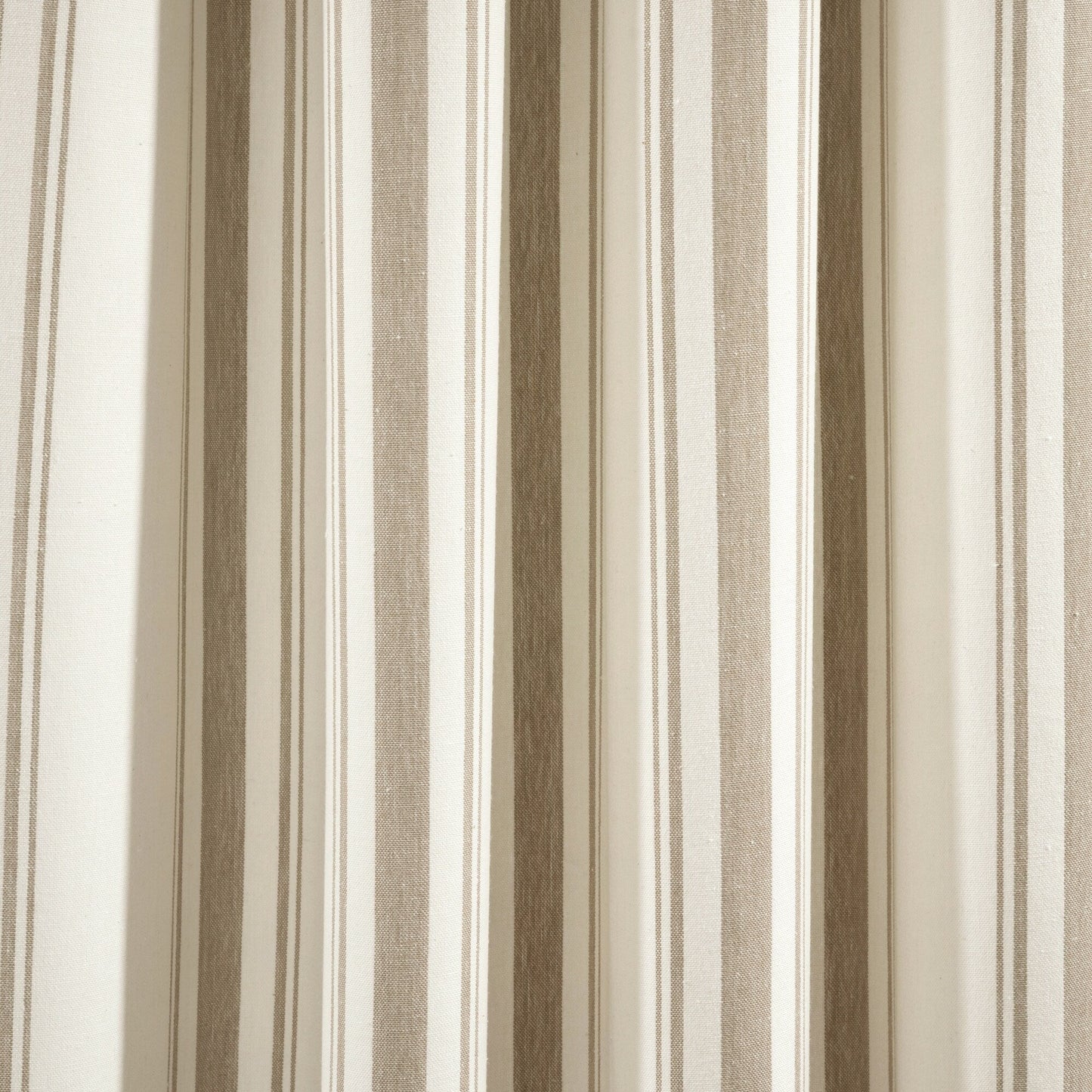 Lush Decor Farmhouse Stripe Yarn Dyed Cotton Window Curtain Panel Pair