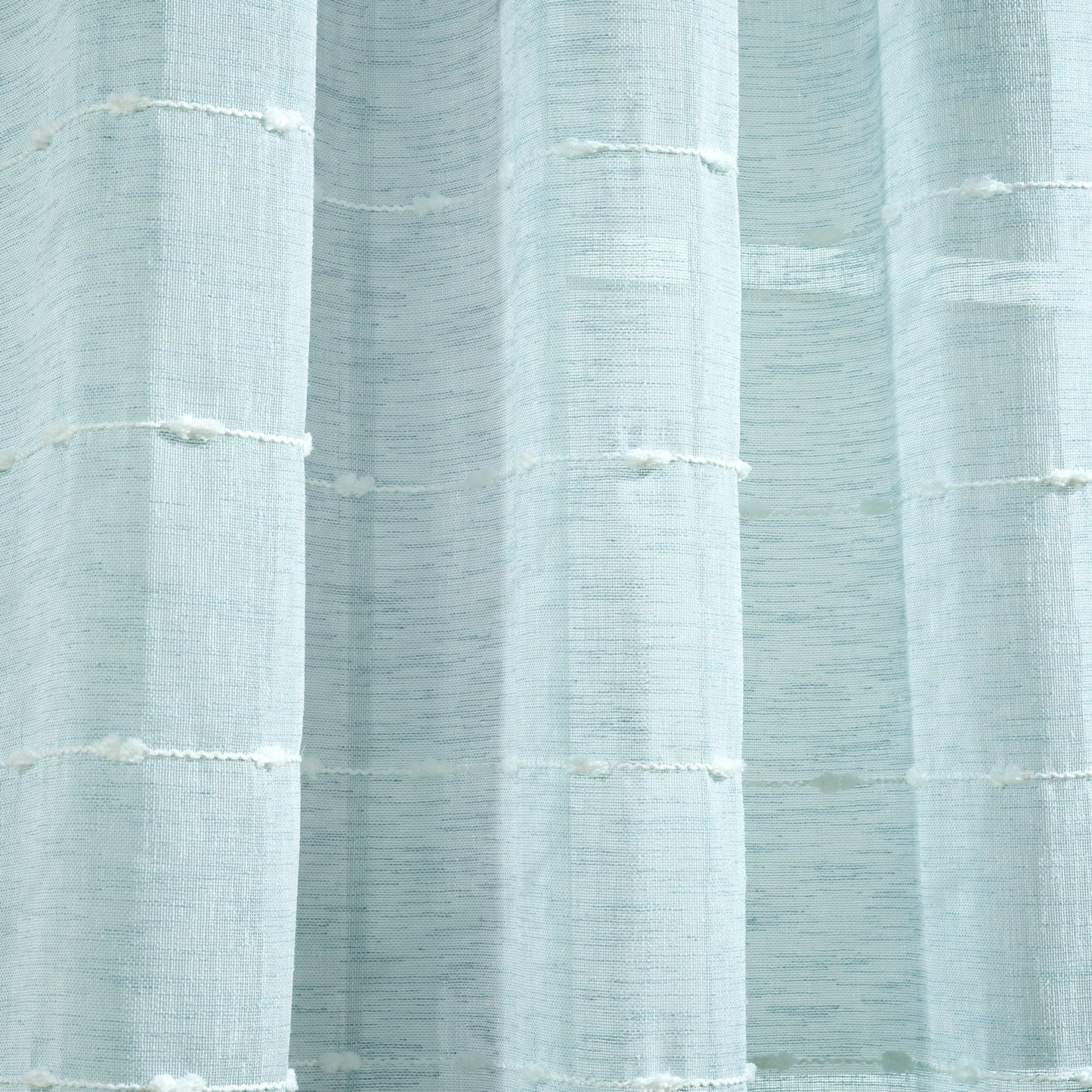 Lush Decor Farmhouse Textured Grommet Sheer Window Curtain Panel Pair
