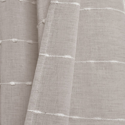 Lush Decor Farmhouse Textured Grommet Sheer Window Curtain Panel Pair