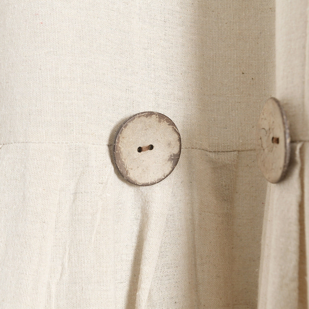 Lush Decor Linen Button Single Panel Window Curtain