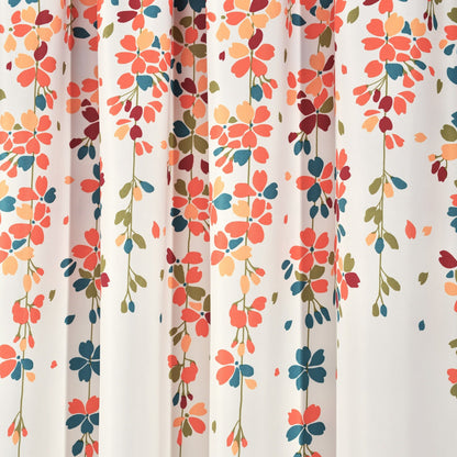 Lush Decor Weeping Flowers Room Darkening Curtain Panel Pair