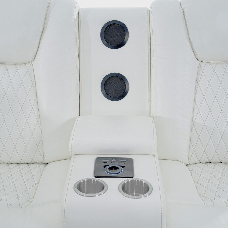 Luxury Reclining 5 & 6 Seater Corner Sofa w/ LED, USB, Wireless Charging, Bluetooth & Storage