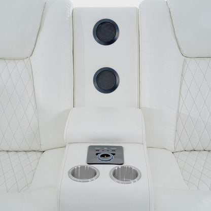 Luxury Reclining 5 & 6 Seater Corner Sofa w/ LED, USB, Wireless Charging, Bluetooth & Storage