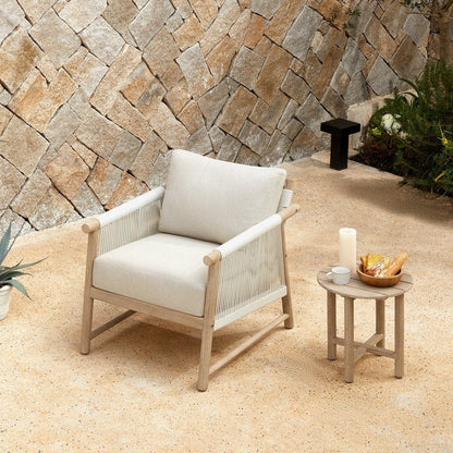 Lynn Outdoor Acacia Wood Patio Furniture Outdoor Chair