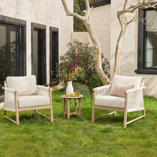 Lynn Outdoor Acacia Wood Patio Furniture Outdoor Chair