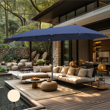 MAISON ARTS 13ft Double -Sided Patio Umbrella Extra Large with Crank