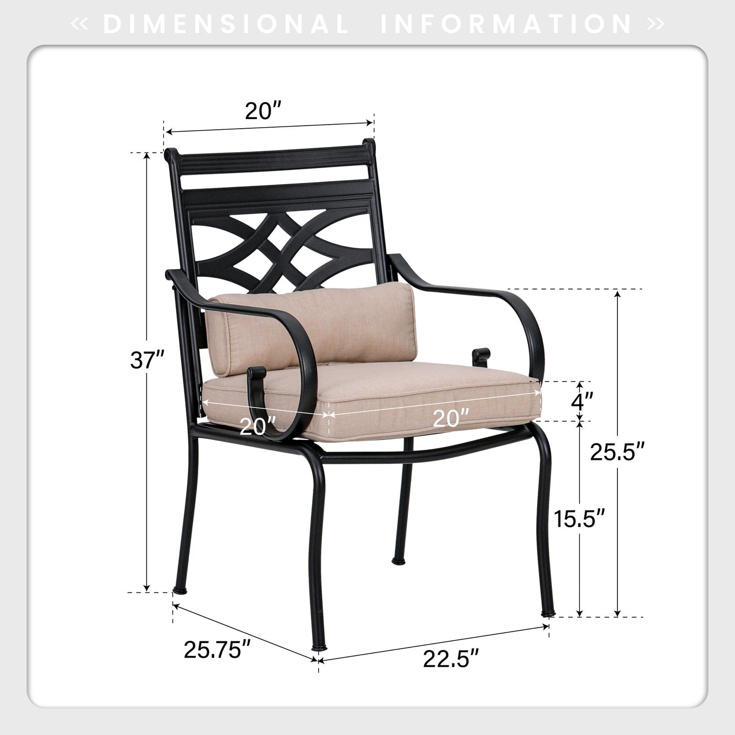 MAISON ARTS 9 Pieces Outdoor Dining Table Set for 8,60 Square Metal Dining Table & Steel Dining Chairs with Cushion