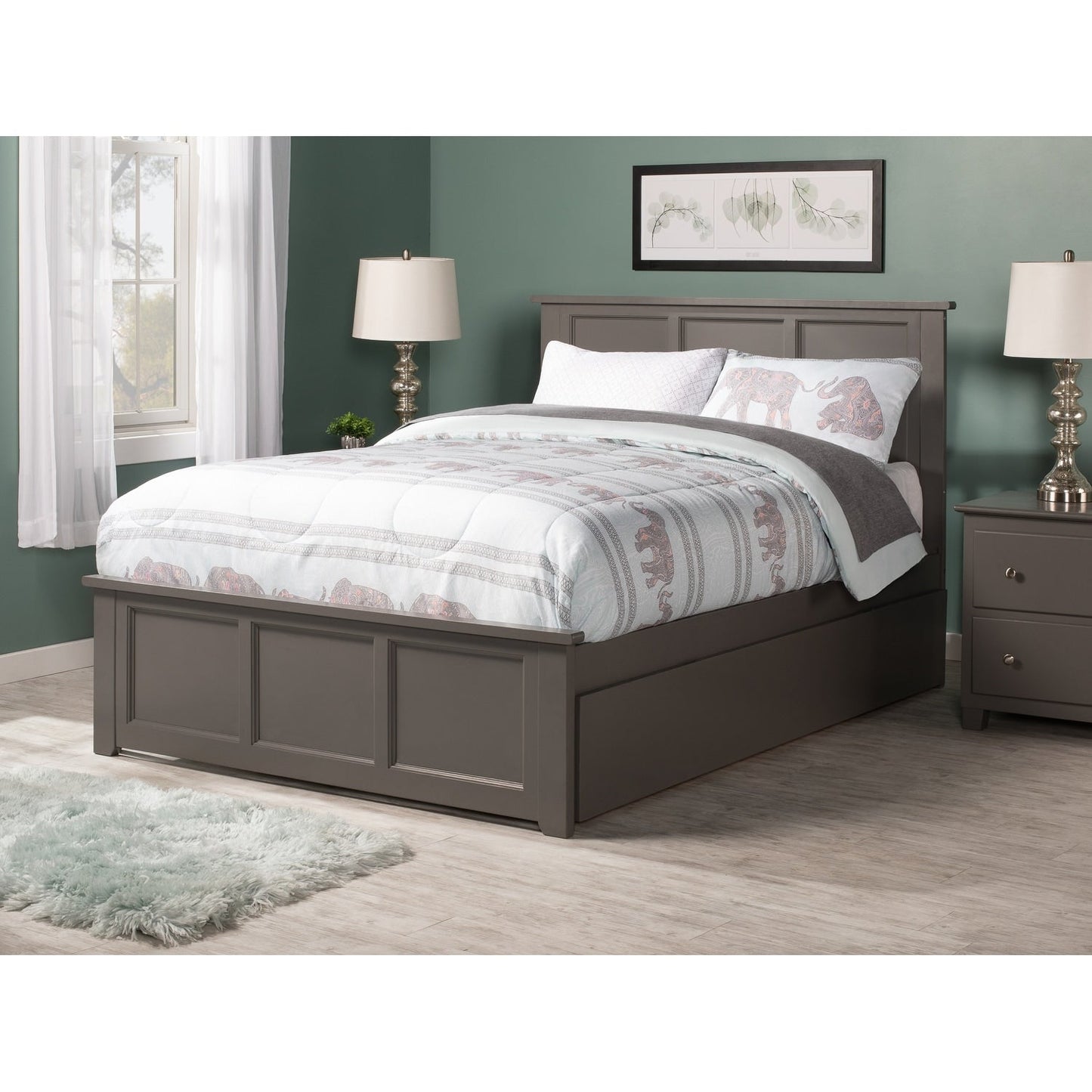 AFI Madison Platform Bed with Matching Footboard & Trundle