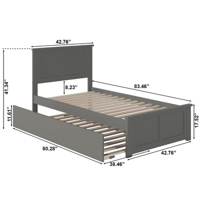 AFI Madison Platform Bed with Matching Footboard & Trundle