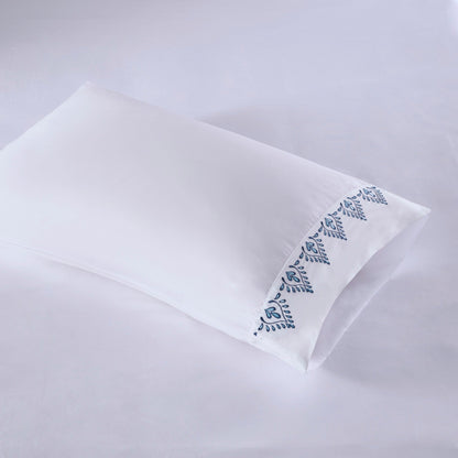 Madison Park Embroidered Microfiber 4 PC Sheet Set