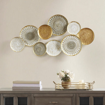 Madison Park Legion Multi-colored Geometric Metal Discs Wall Decor