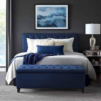 Madison Park Sasha Tufted Top Upholstered Storage Bench