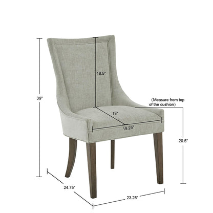 Madison Park Signature Ultra Upholstered Dining Side Chairs With Wood Legs (Set of 2) - N/A