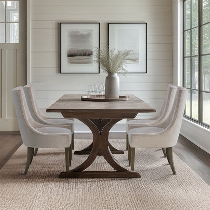 Madison Park Signature Ultra Upholstered Dining Side Chairs With Wood Legs (Set of 2) - N/A