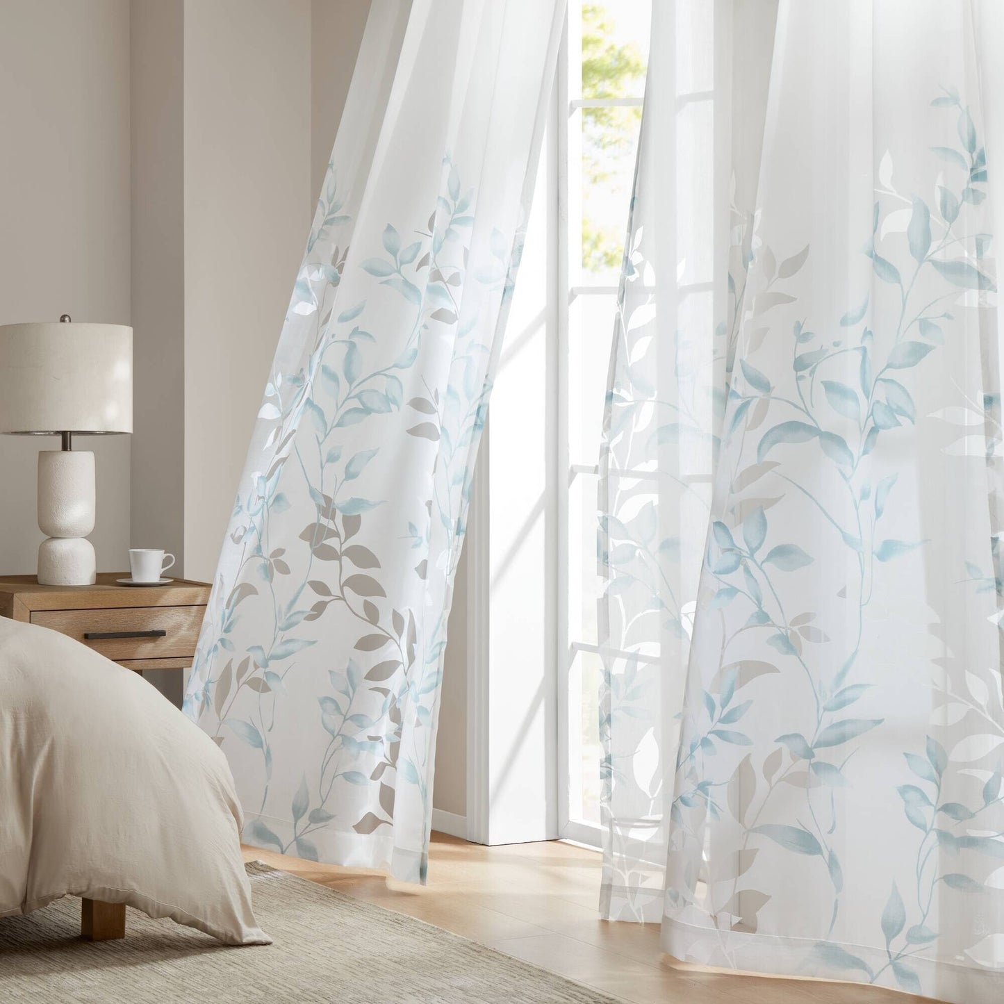 Madison Park Vera Burnout Printed Curtain Panel Single