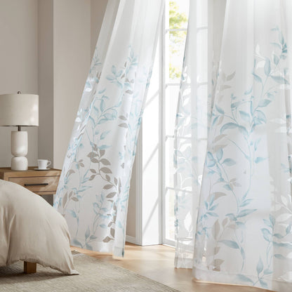 Madison Park Vera Burnout Printed Curtain Panel Single