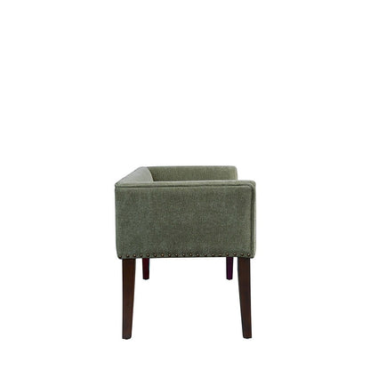 Madison Park Welburn 49.5 Upholstered Bench with Back & Wood Legs