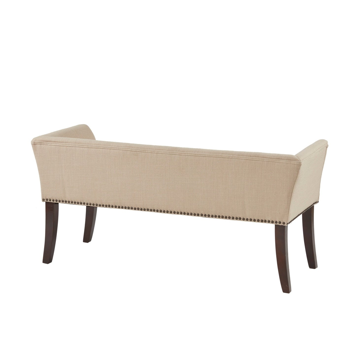 Madison Park Welburn 49.5 Upholstered Bench with Back & Wood Legs