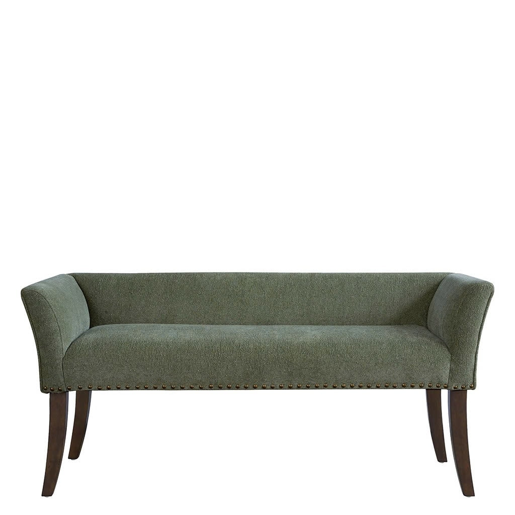 Madison Park Welburn 49.5 Upholstered Bench with Back & Wood Legs