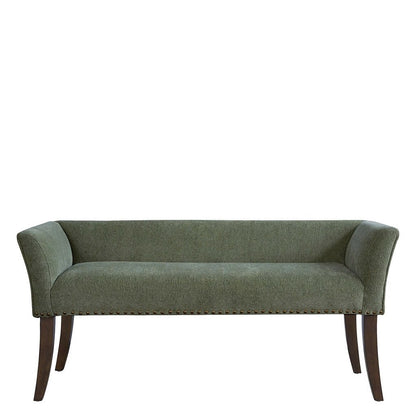 Madison Park Welburn 49.5 Upholstered Bench with Back & Wood Legs