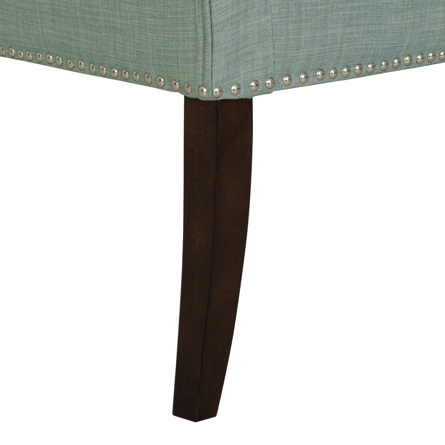 Madison Park Welburn 49.5 Upholstered Bench with Back & Wood Legs