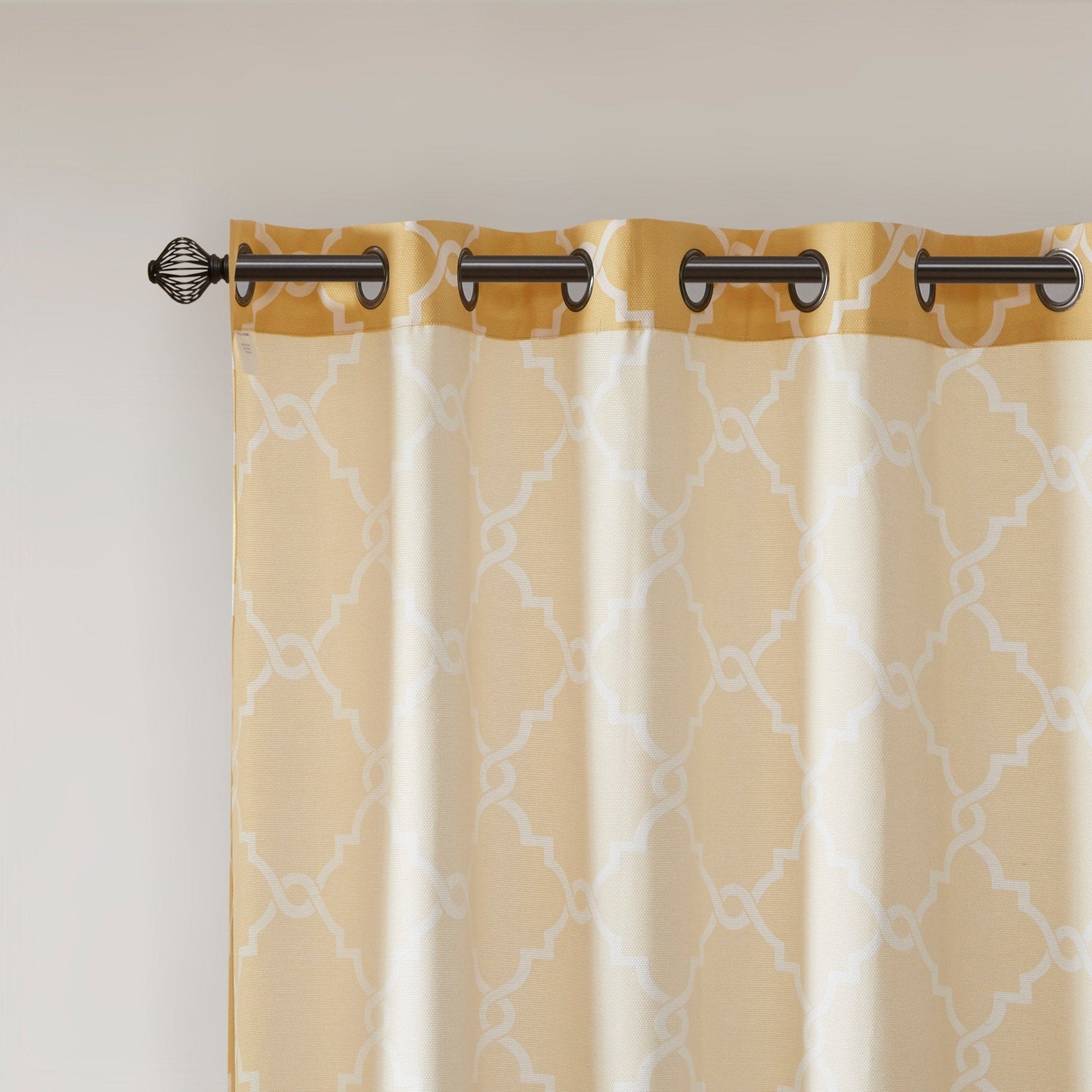 Madison Park Westmont Fretwork Print Grommet Top Window Single Curtain Panel