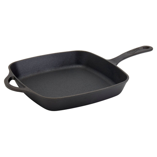 Mason Craft & More 11inch Pre-seasoned Cast Iron Square Fry Pan with Assist Handle