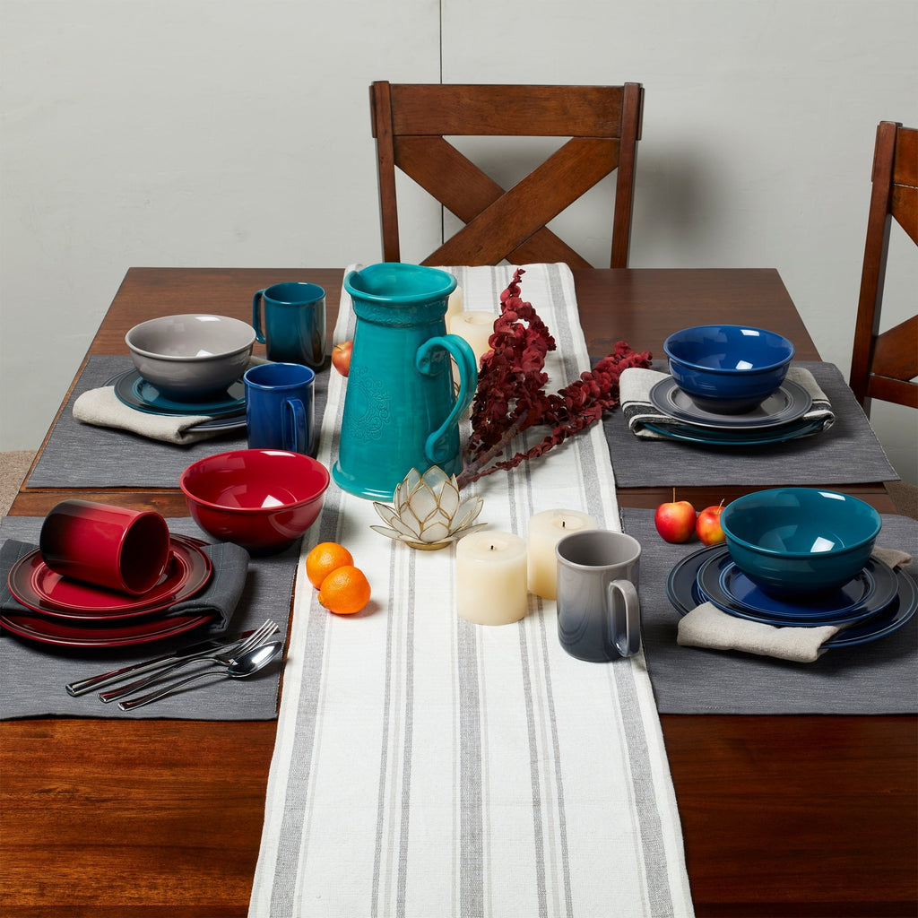 Mason Craft & More Festival Ombre 12PC Dinnerware Set - Service for 4
