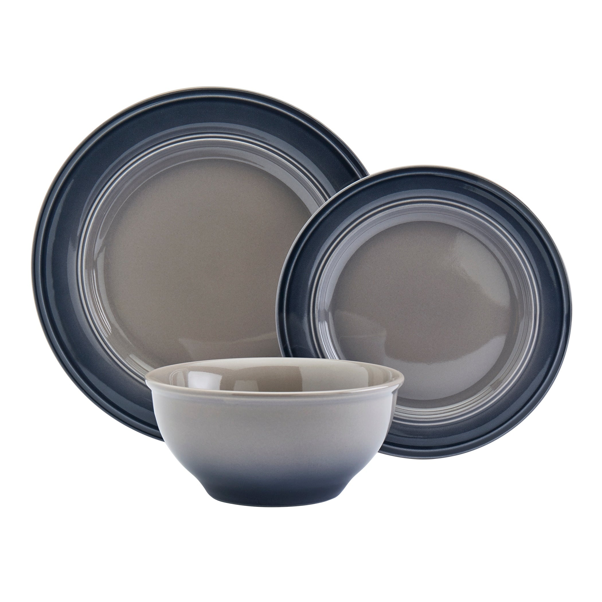 Mason Craft & More Festival Ombre 12PC Dinnerware Set - Service for 4