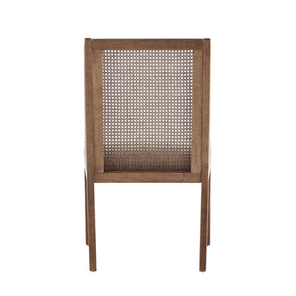Maurers Cane and Wood Upholstered Dining Chairs (Set of 2) by Christopher Knight Home
