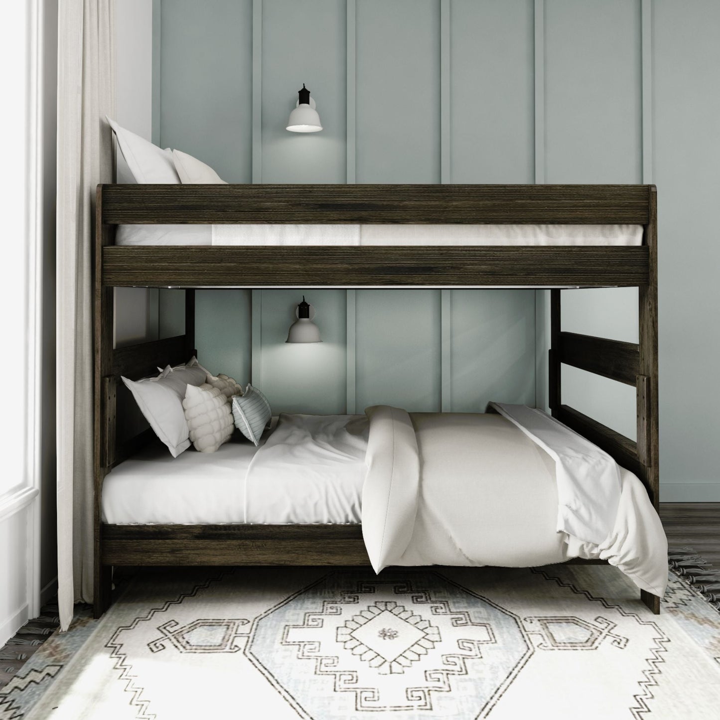 Max and Lily Farmhouse Queen over Queen Bunk Bed