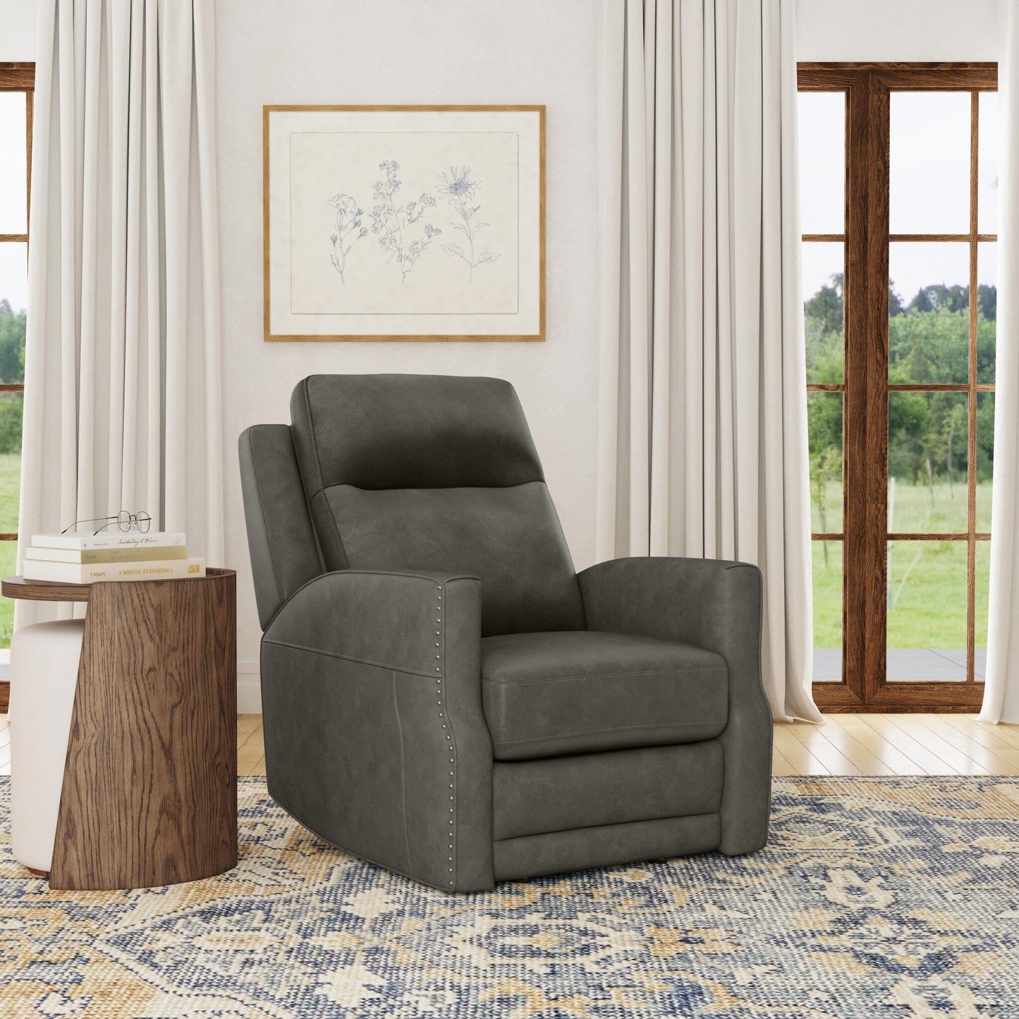 Maxwellton Cedar Power Gliding Recliner with Power Headrest and Lumbar by Flexsteel